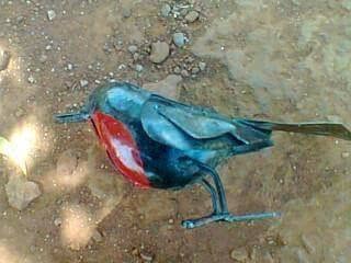 Colourful Metal Robin Bird